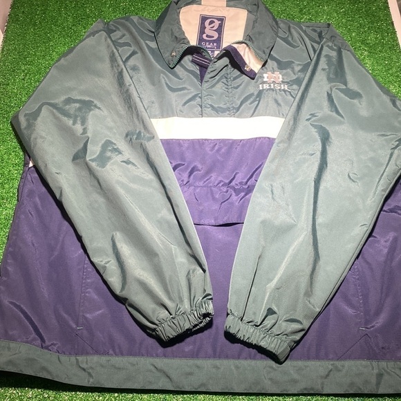 Mens Vintage Notre Dame Gear for Sports quarter zip pullover. Size XL. - Picture 6 of 8